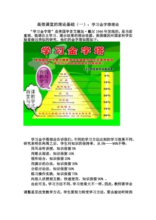 高效课堂的理论基础1、2、3