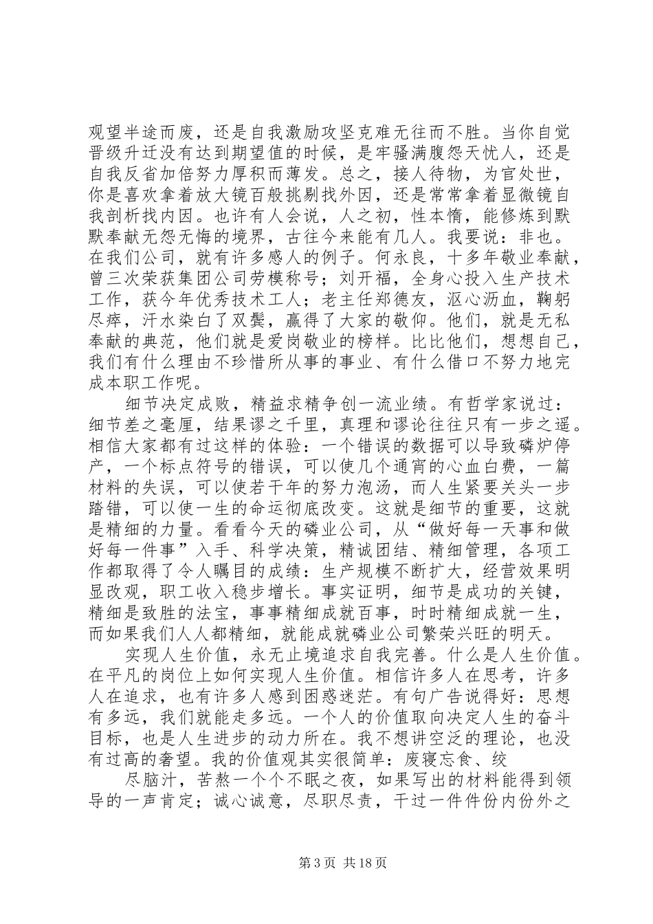 专业敬业效率担当演讲范文_第3页