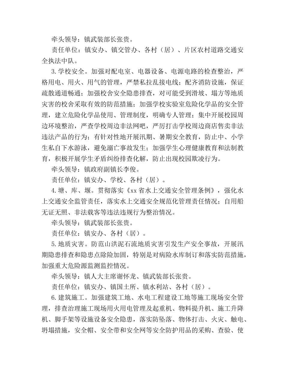 乡镇安全生产专项整治工作方案 _第3页