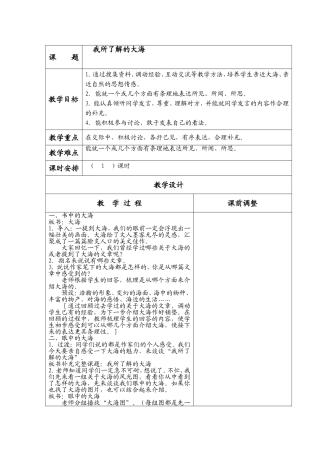 我所了解的大海