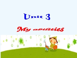 上海版牛津1A-Unit-3-My-abilities第一课时