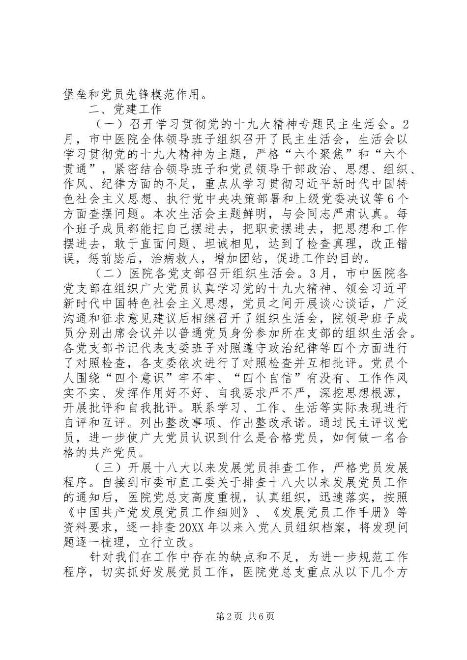 市中医院202X年党建工作总结_第2页