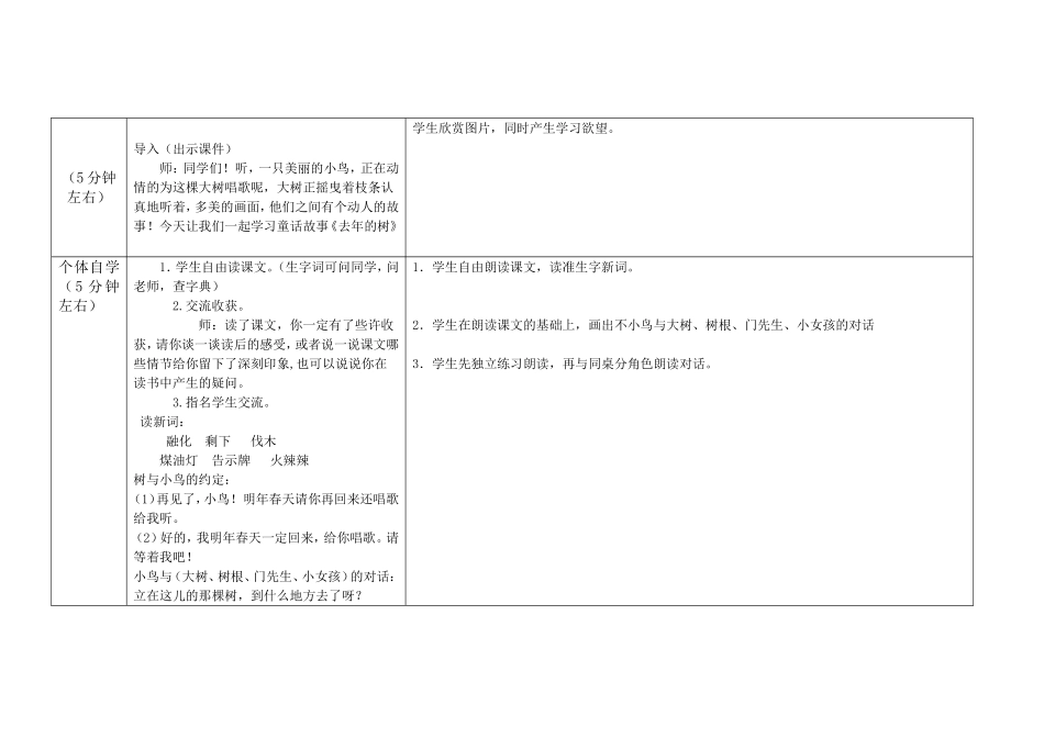 《去年的树》1课时导学案_第2页