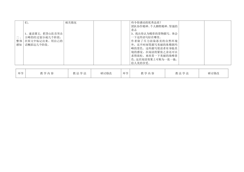 《登上地球之巅》教学设计_第2页