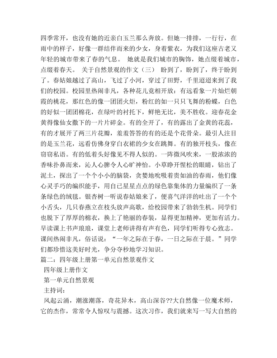 关于描写自然景观的作文 _第2页