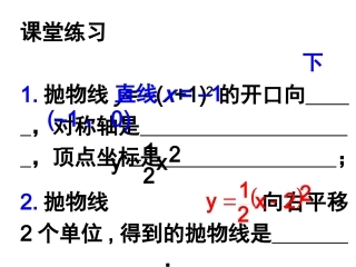 二次函数y=a(x-h)2-k的图像