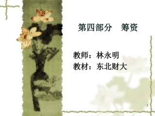 财务管理4-筹资