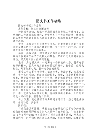 团支书工作总结 (22)