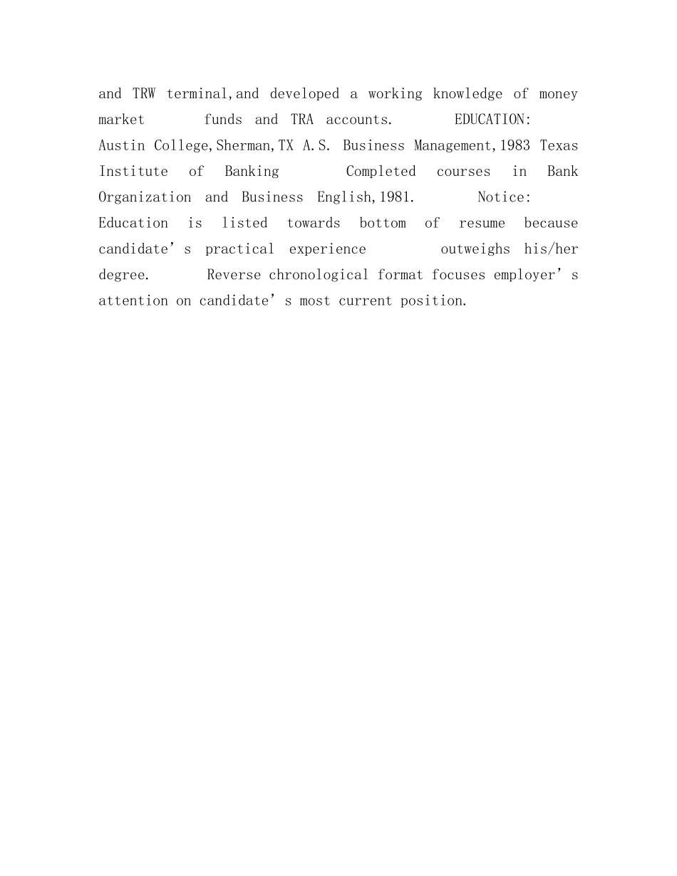 销售助理的英文简历 _第2页