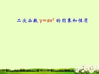 冯娟妮九年级数学二次函数y=ax2的图象与性质-课件