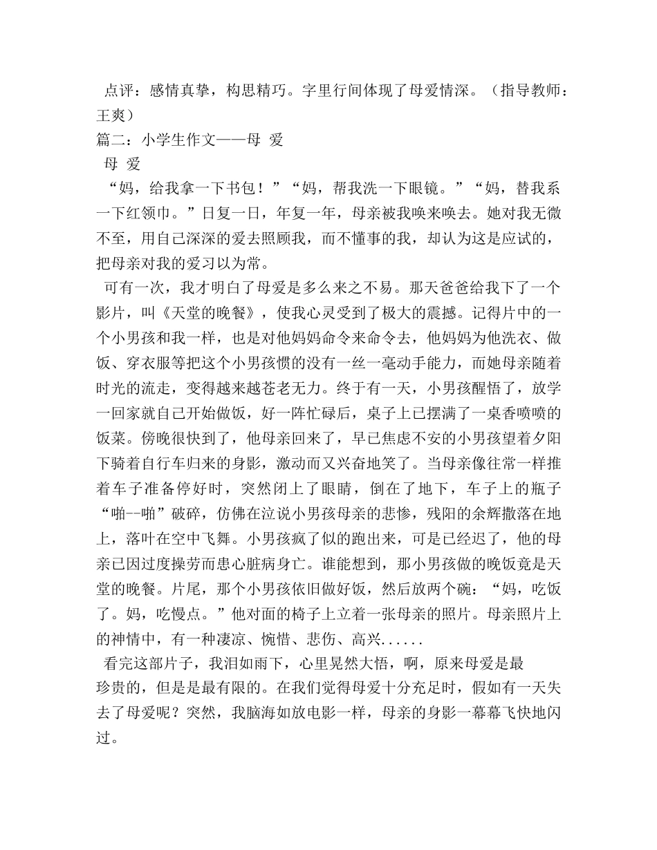 小学生作文母爱 _第2页