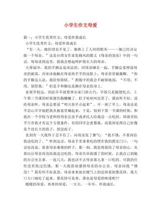 小学生作文母爱 