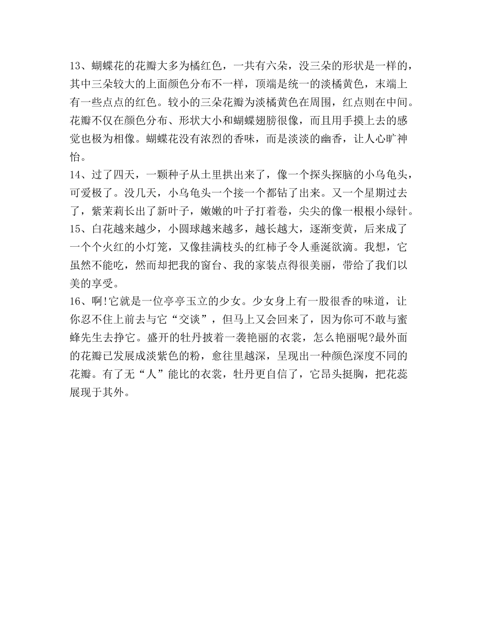 描写花的段落100字 _第3页