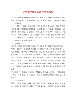 共青团--市委2024年考核意见 