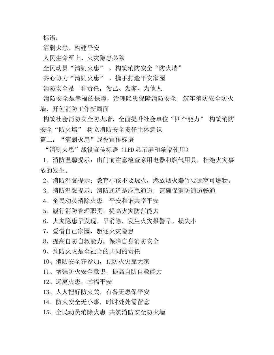 清剿火患标语 _第2页