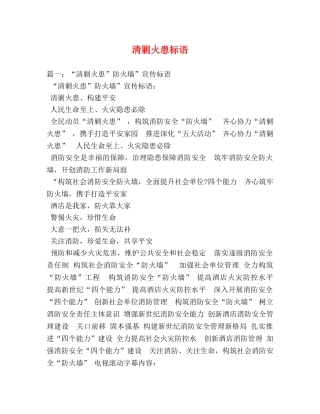 清剿火患标语 