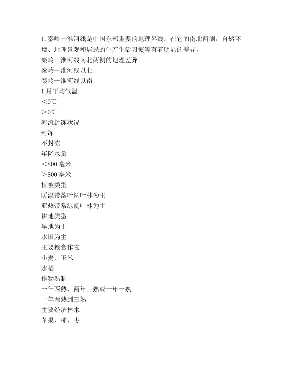 四大地理区域划分教案 _第2页