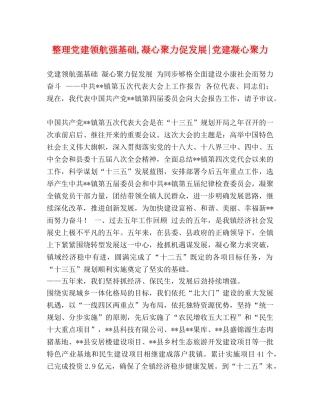 整理党建领航强基础,凝心聚力促发展-党建凝心聚力 