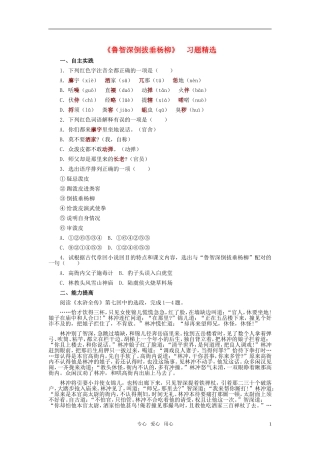 七年级语文下册-26《鲁智深倒拔垂杨柳》习题精选-河大版