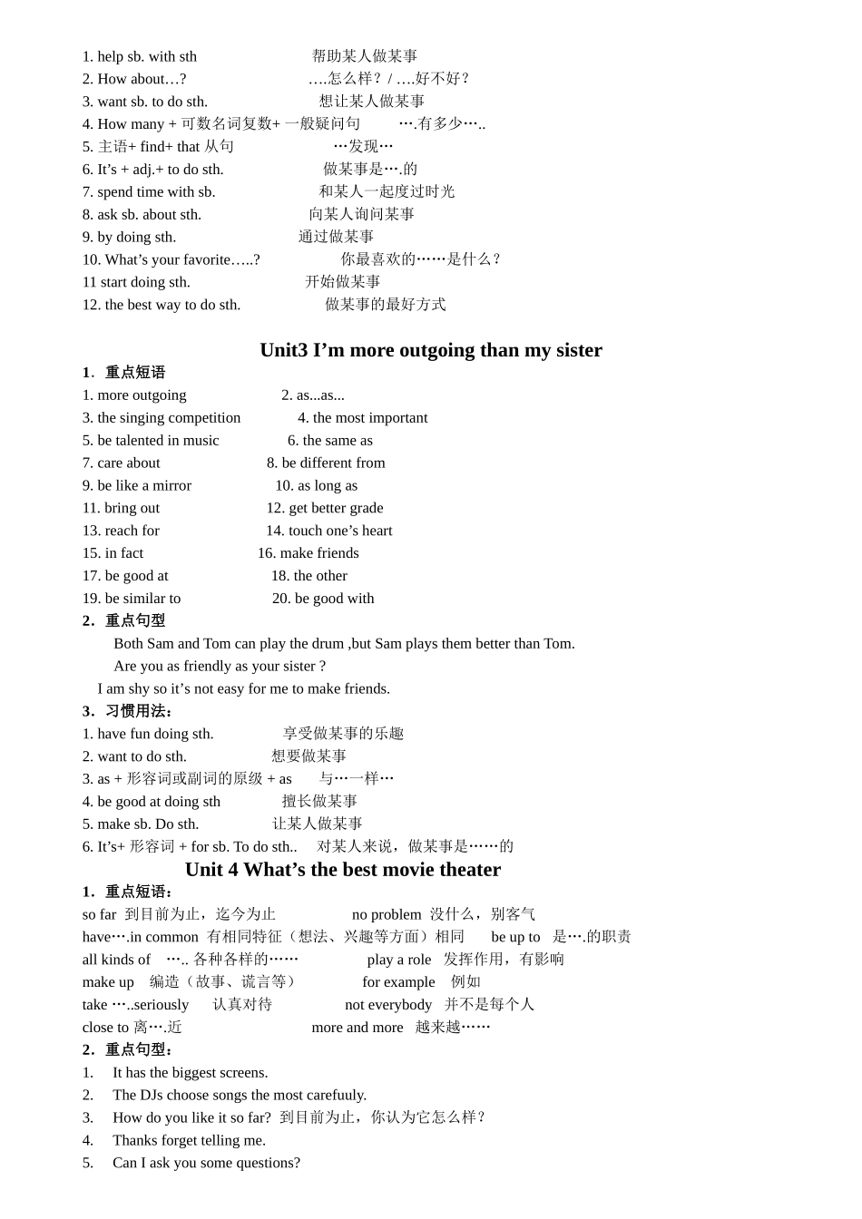 2013八年级上英语U1--6重点知识小结_第2页