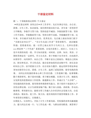 干部鉴定材料2 