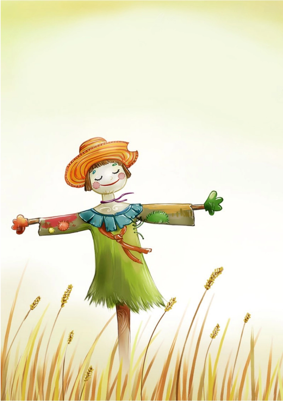 《Word稻草人信纸模板》_第1页