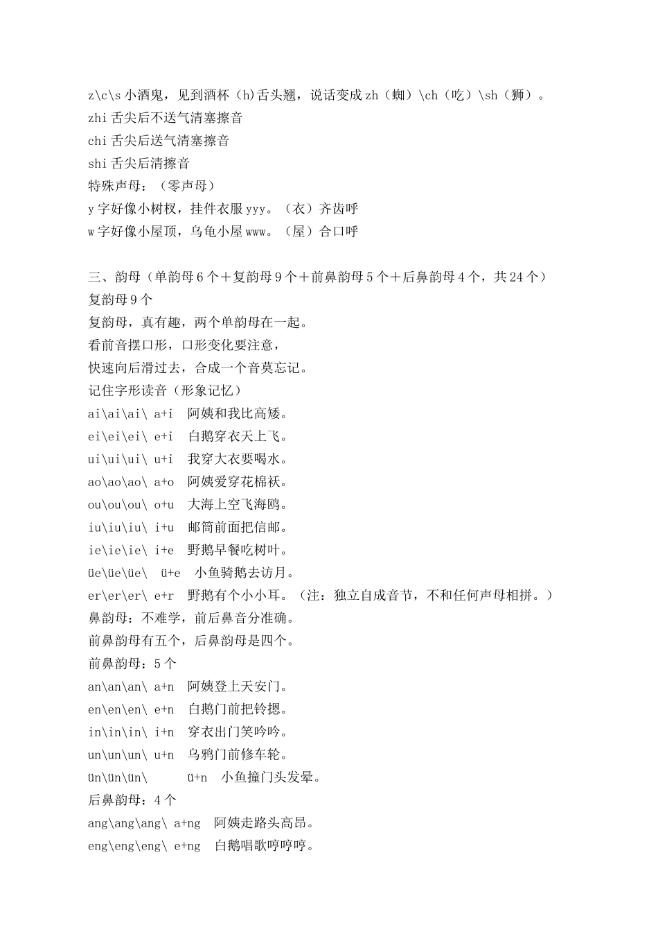 巧记汉语拼音口诀大全_第3页