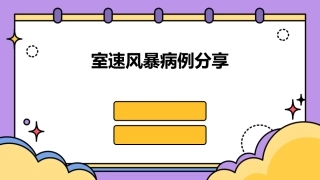 室速风暴病例分享课件