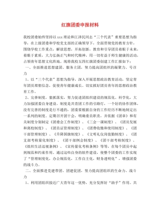 红旗团委申报材料 