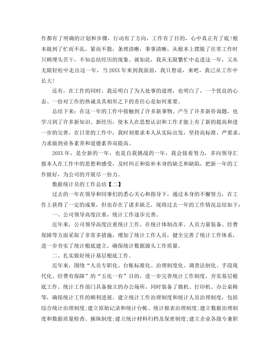 数据统计员的工作参考总结范文 _第2页