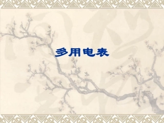 3-1二《多用电表》