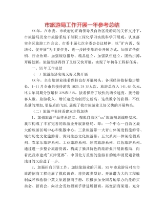 市旅游局工作开展一年参考总结 