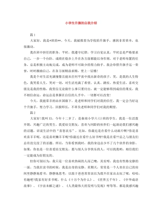 小学生升旗的自我介绍 