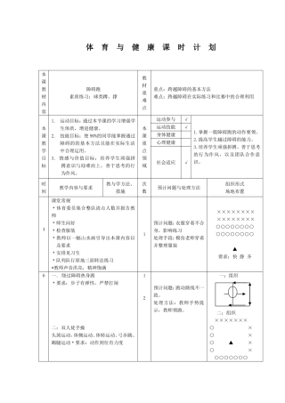 障碍跑课时计划