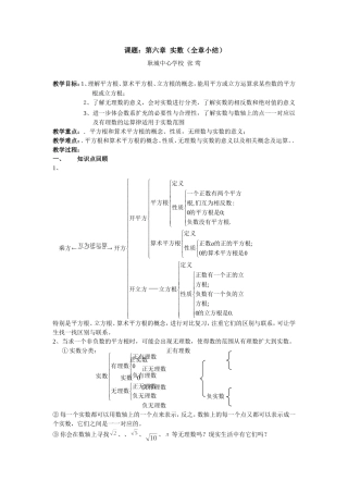 实数全章总结