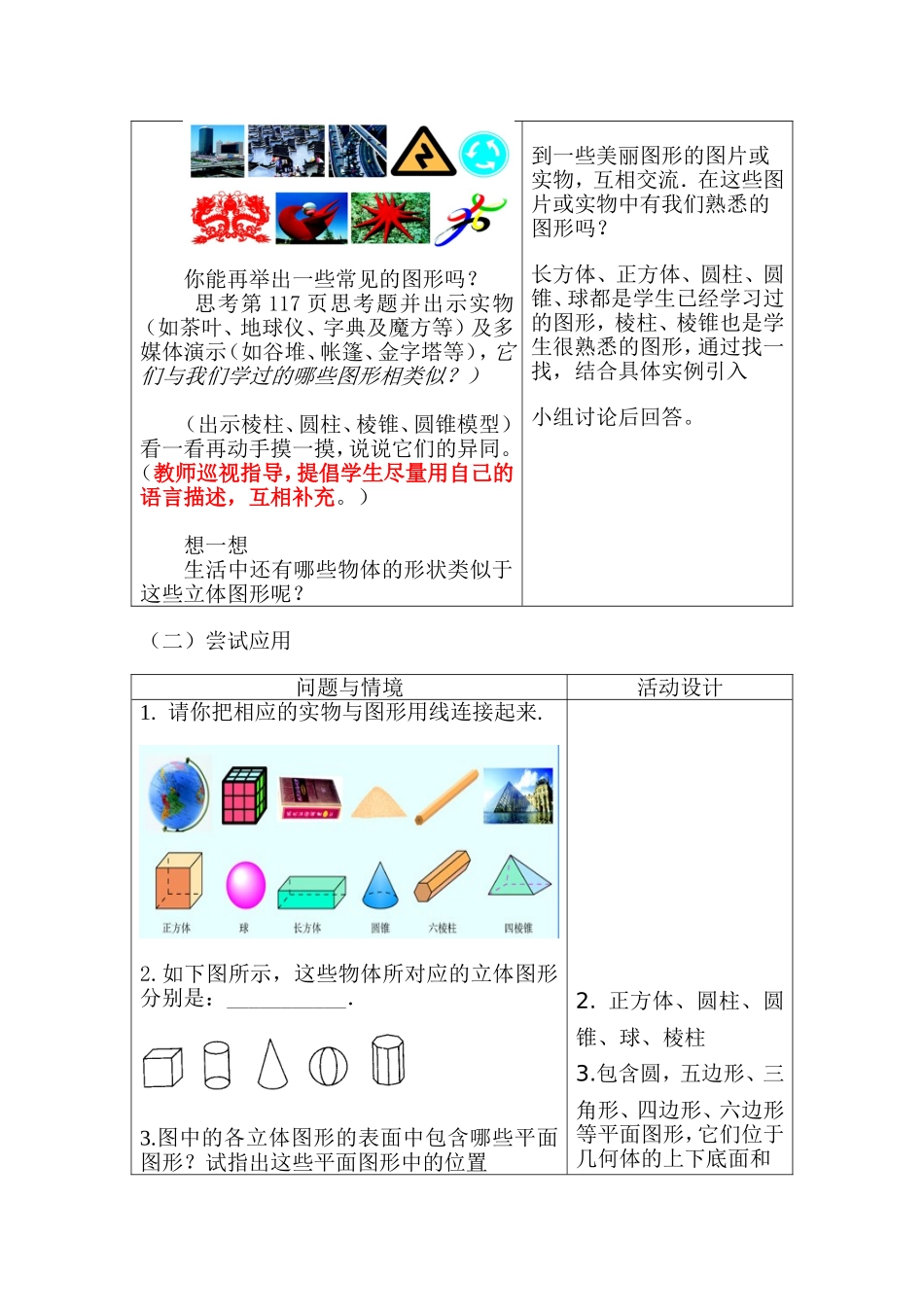 平面图形和立体图形.1多姿多彩的图形)_第2页