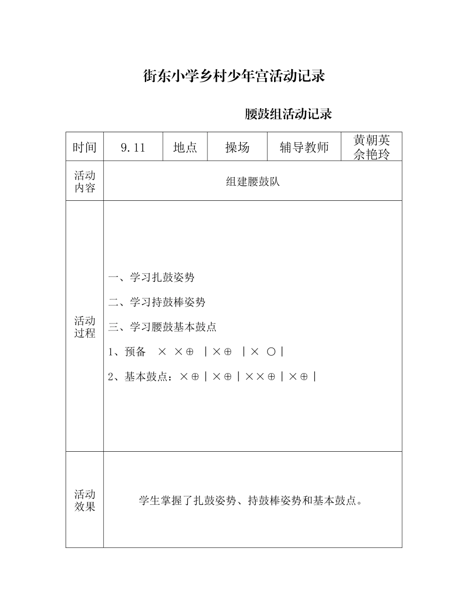 腰鼓活动记录_第1页