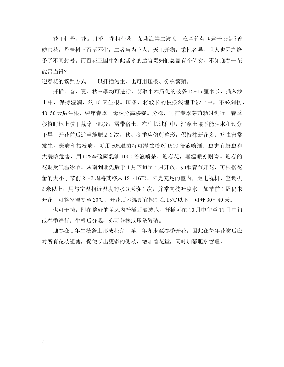 迎春花的花语及传说故事介绍 _第2页