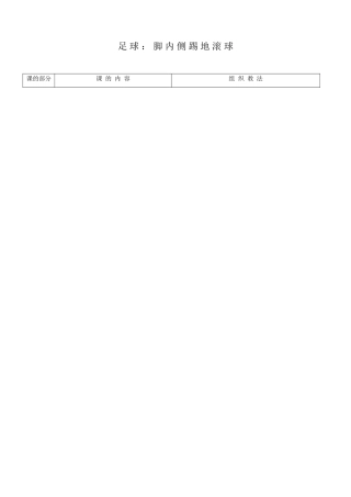 足球：脚内侧踢地滚球