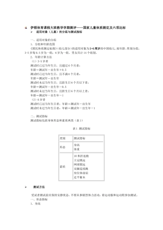 六项达标测试