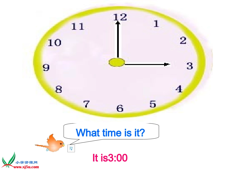 人教PEP版四年级英语上册《unit2_What_time_is_it》PPT课件_第2页