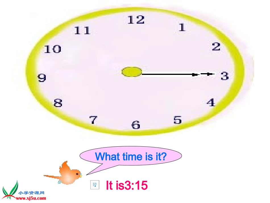人教PEP版四年级英语上册《unit2_What_time_is_it》PPT课件_第3页
