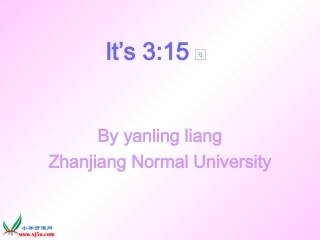 人教PEP版四年级英语上册《unit2_What_time_is_it》PPT课件