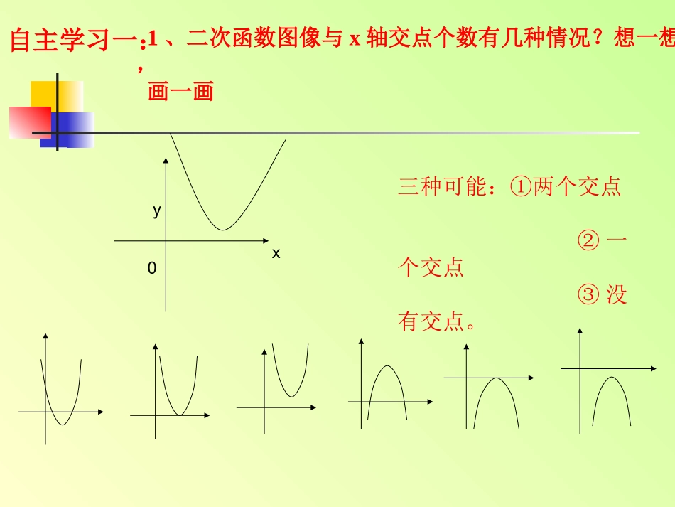 二次函数与一元二次方程课件_第3页