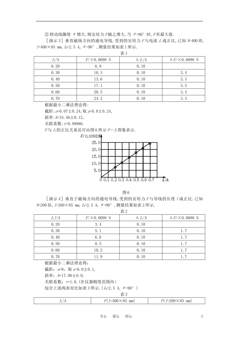 【精品】高二物理-(人教大纲版)第二册-第十五章-磁场----二、安培力、磁感应强度(备课资料)_第3页