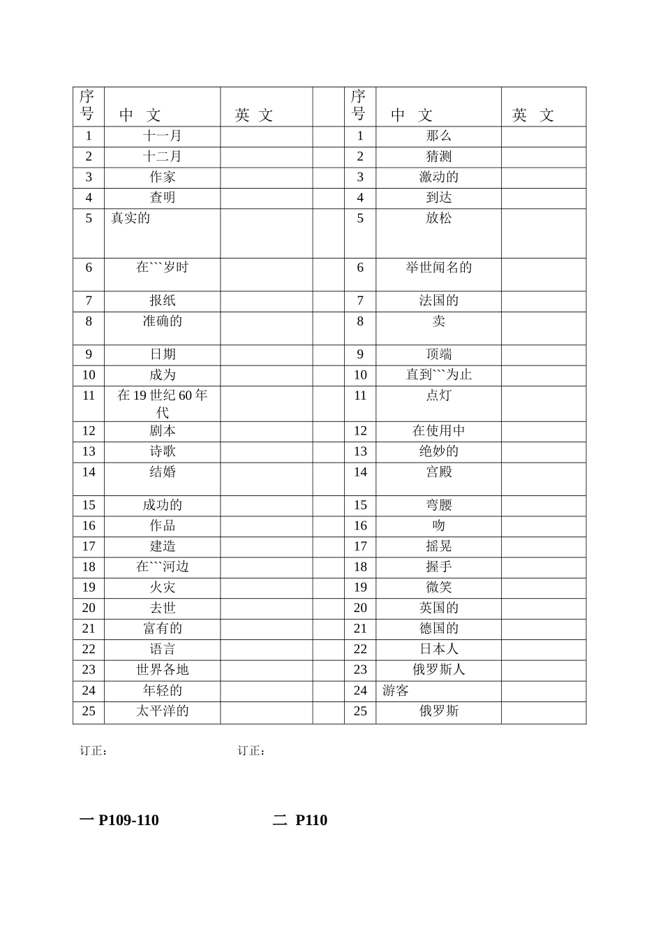 更新-七下英语单词测试汇总7-12模块_第3页