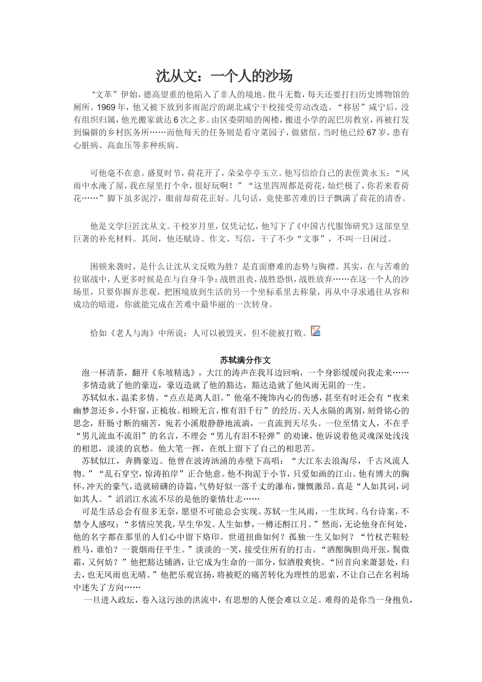 沈从文，一个人的沙场 (2)_第1页