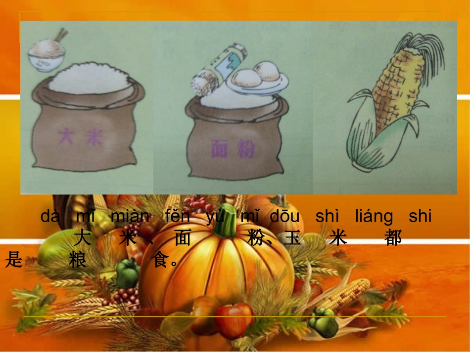 《粮食蔬菜》语文第一册_第3页