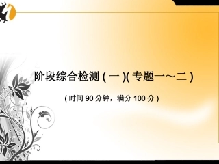 2010高三物理高考二轮复习---《力和直线运动》阶段综合检测全国通用
