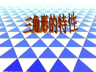 三角形的特性(最新)